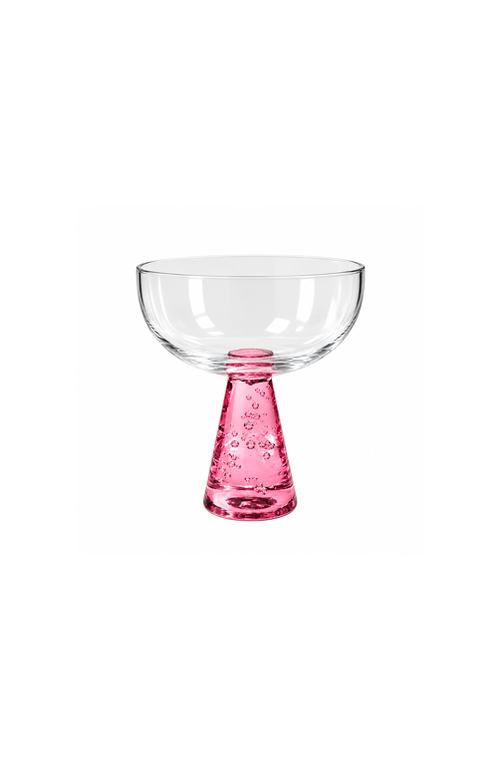Taça de Sobremesa Piramit Rosa em Vidro 250ml