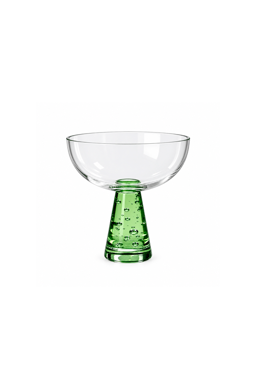 Taça de Sobremesa Piramit Verde em Vidro 250ml