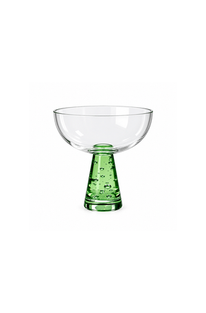 Taça de Sobremesa Piramit Verde em Vidro 250ml