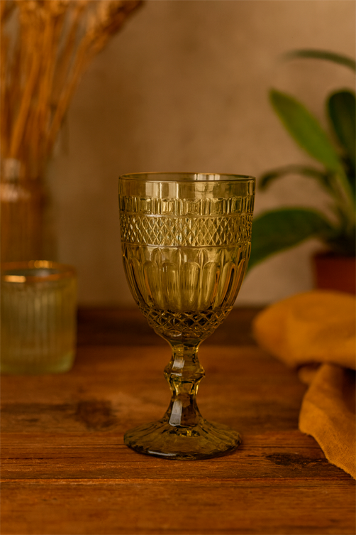 Conjunto de 6 Taças de Água Brand 320ml Verde Vidro