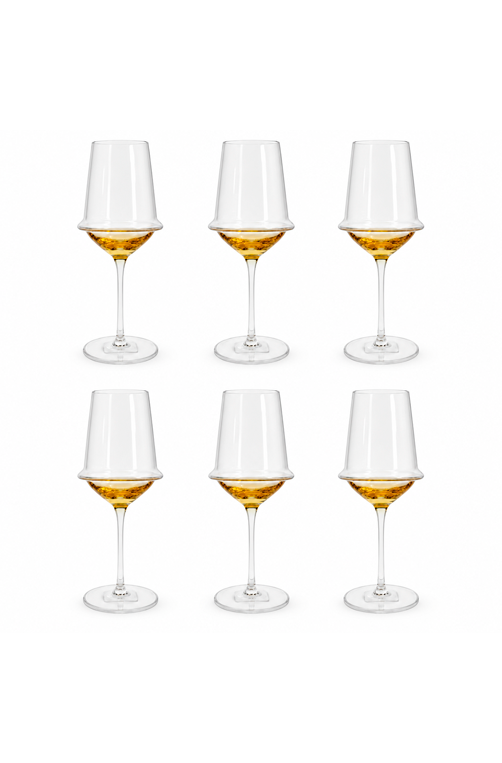 Conjunto de Taça de Vinho Branco Âmbar em Vidro 510ml 6 Peças