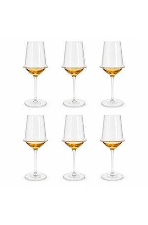 Conjunto de Taça de Vinho Âmbar em Vidro 510ml 6 Peças