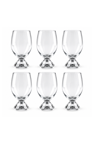 Conjunto de Taças de Vinho Handmade em Vidro 400ml 6 Peças