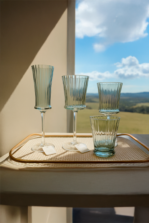 Taça de Vinho em Vidro Verde 300ml