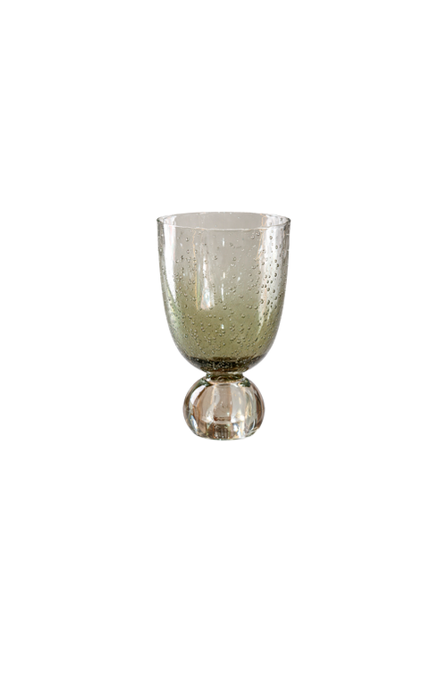 Taça de Água Bubble com Bolhas Verde em Acrílico 360ml