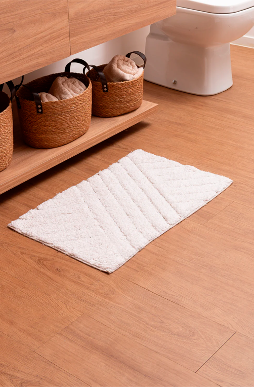 Tapete Bellagio Branco em Algodão 60cm
