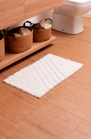Tapete Bellagio Branco em Algodão 60cm