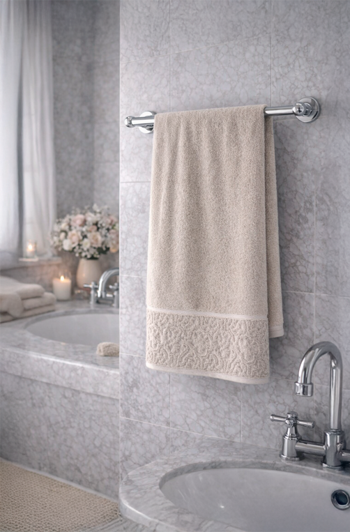 Toalha de Banho Arabesco Zero Twist Bege