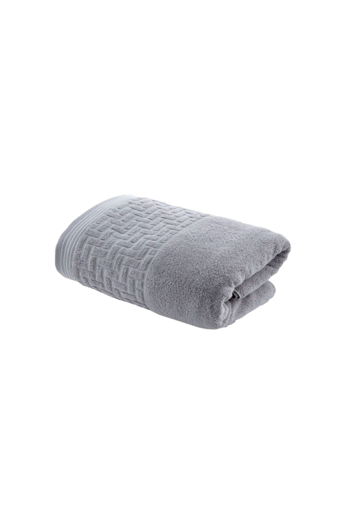 Toalha de Rosto Geométrica Zero Twist Cinza