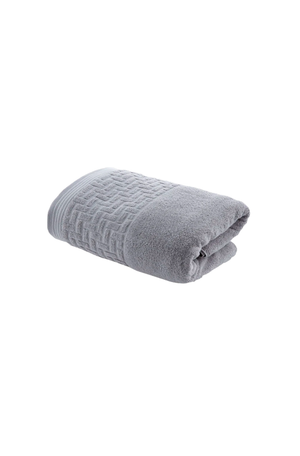 Toalha de Rosto Geométrica Zero Twist Cinza