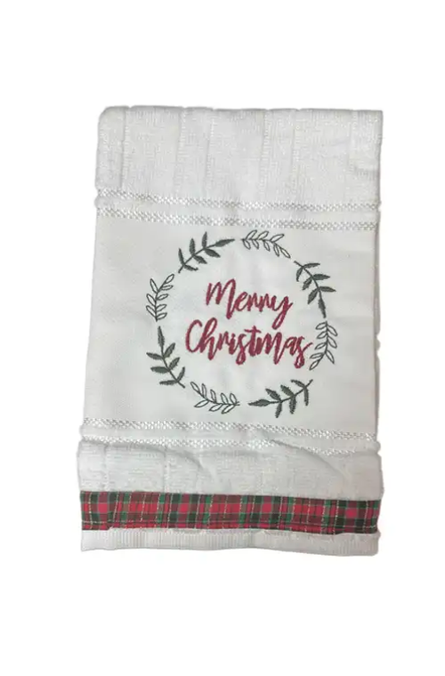 Toalha de Lavabo Natalino Merry Cristmas