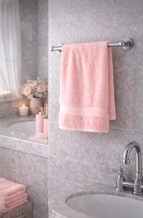 Toalha de Rosto Super Soft Zero Twist Rosa