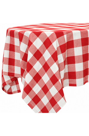 Toalha de Mesa Tecido Xadrez Vermelho 150x150cm