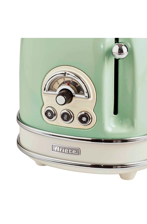 Torradeira Elétrica Ariete 155 Vintage Verde 6 Níveis de Tostagem 750W