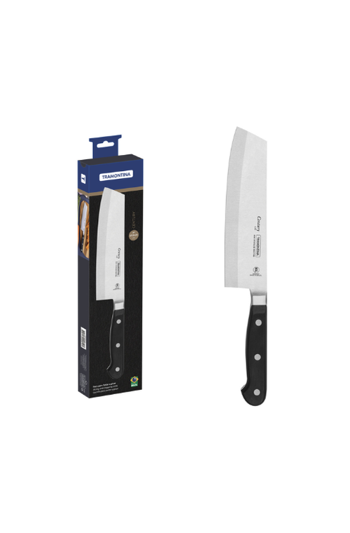 Faca para Fatiar e Picar Century em Aço Inox e Cabo em Policarbonato e Fibra de Vidro 7"