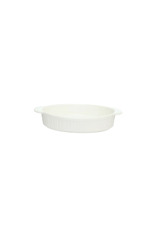 Travessa Sandy Oval Branco de Porcelana