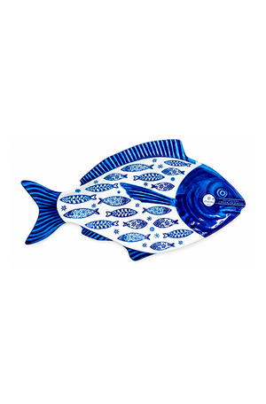 Travessa Oceano em Formato de Peixe em Melamina 51cm
