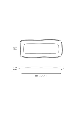 Travessa Retangular Pequena Orgânico Latte