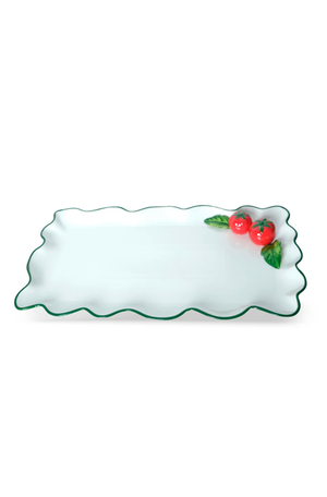Bandeja de Tomates Retangular em Porcelana 37cm