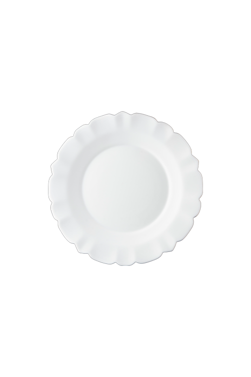 Prato de Sobremesa Opaline Plissé White