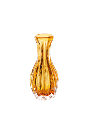 Vaso Alto de Vidro Italy Âmbar