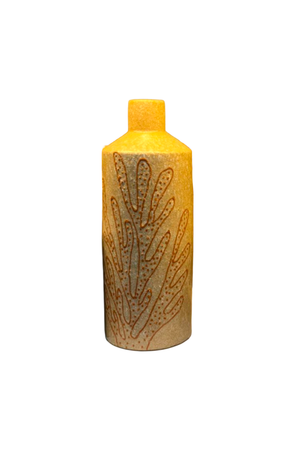 Vaso Alto em Cerâmica Texturizado em Coral Bege