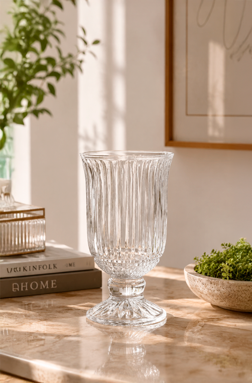 Vaso Decorativo Floreiro Soho com Pé em Crista
