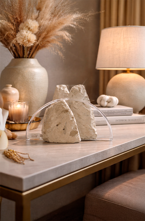 Vaso Decorativo Arco Pedra Natural 31cm