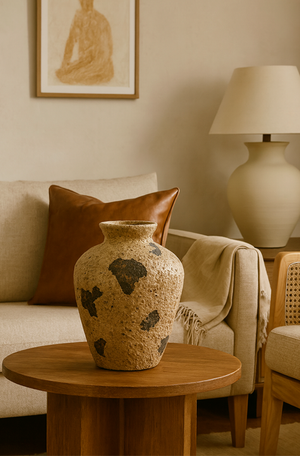 Vaso Rústico em Cerâmica para Decoração 30x62