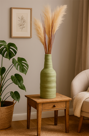 Vaso Verde em Cerâmica Grande