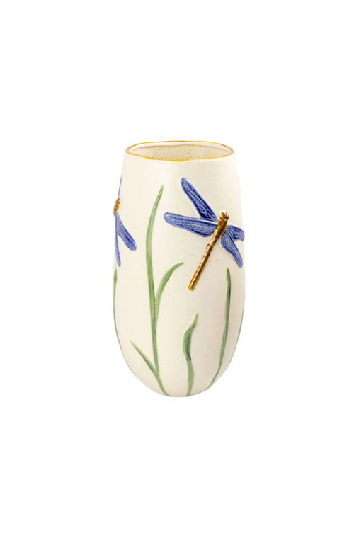 Vaso Decorativo Cigarra em Cerâmica 36cm
