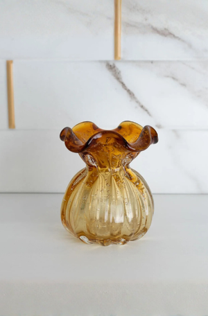 Vaso de Vidro Italy Âmbar