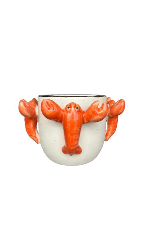 Vaso Baixo de Cerâmica Lagosta