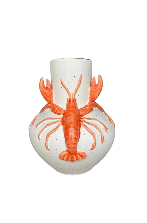 Vaso Médio de Cerâmica Lagosta