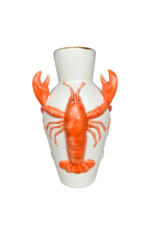Vaso Alto de Cerâmica Lagosta