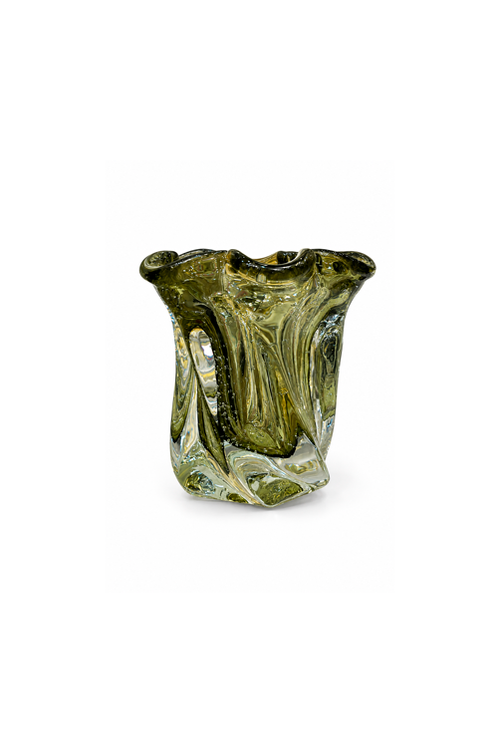 Vaso de Murano Decorativo Verde em Vidro