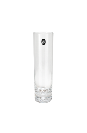 Vaso de Tubo Fino Transparente em Vidro 26cm