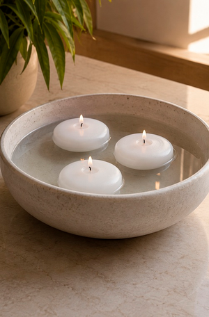 Conjunto de Vela Flutuante Decorativa em Parafina 24 Peças
