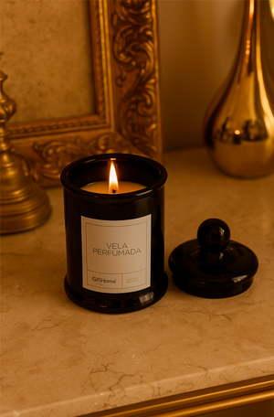 Vela Perfumada com Suporte em Vidro