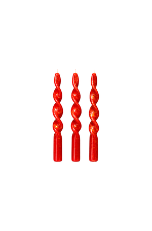 Vela Sortida de Parafina Retorcida Brilhosa 20cm