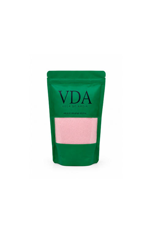 Vela de Areia Rosa em Parafina Vegetal 500g