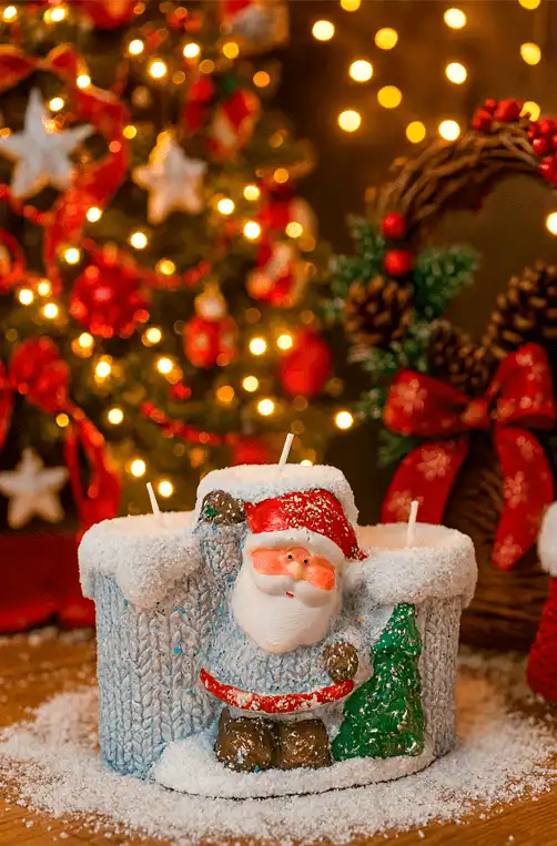 Vela Natalina Decorativa de Papai Noel