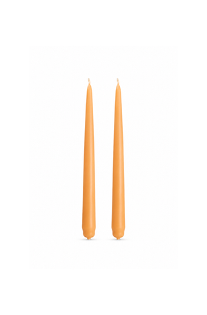 Conjunto de 2 Velas Cônicas Decorativas Salmão em Parafina 24cm