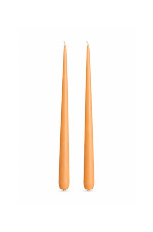 Conjunto de 2 Velas Cônicas Decorativas Salmão em Parafina 33cm