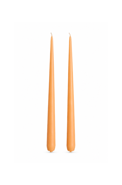 Conjunto de 2 Velas Cônicas Decorativas Salmão em Parafina 33cm