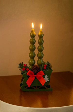 Conjunto de 2 Velas Gomos Verdes em Parafina