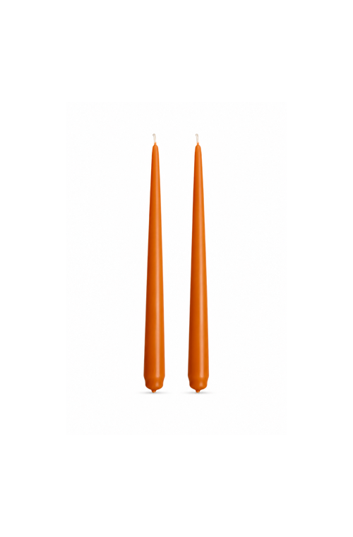 Conjunto de 2 Velas Cônicas Decorativas Terracota em Parafina 24cm