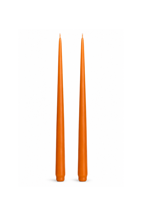 Conjunto de 2 Velas Cônicas Decorativas Terracota em Parafina 33cm