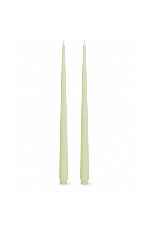 Conjunto de 2 Velas Cônicas Decorativas Verde Candy em Parafina 33cm