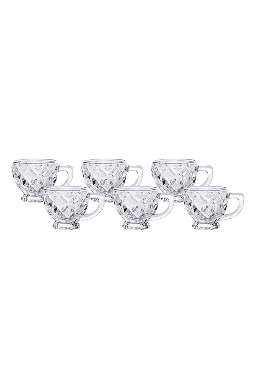 Conjunto de 6 Xicara de Café Diamond de Vidro 100ml